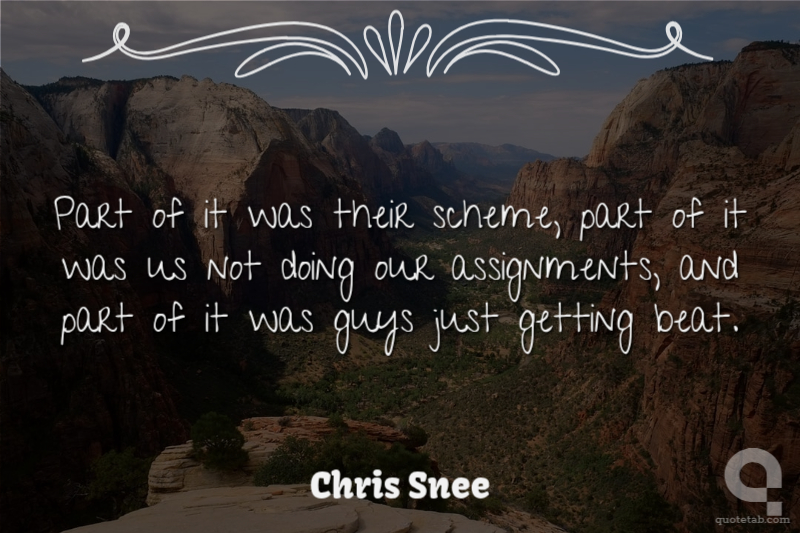 Part of it was their scheme, part of it was us not doing our assignments, and part of it was guys just getting beat.